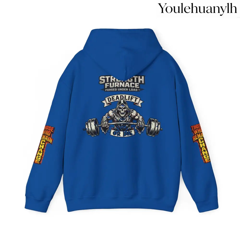 Strength Furnace Deadlift Hoodie, ’Deadlift or Die’ Weightlifting Gym Sweatshirt - Hoodie