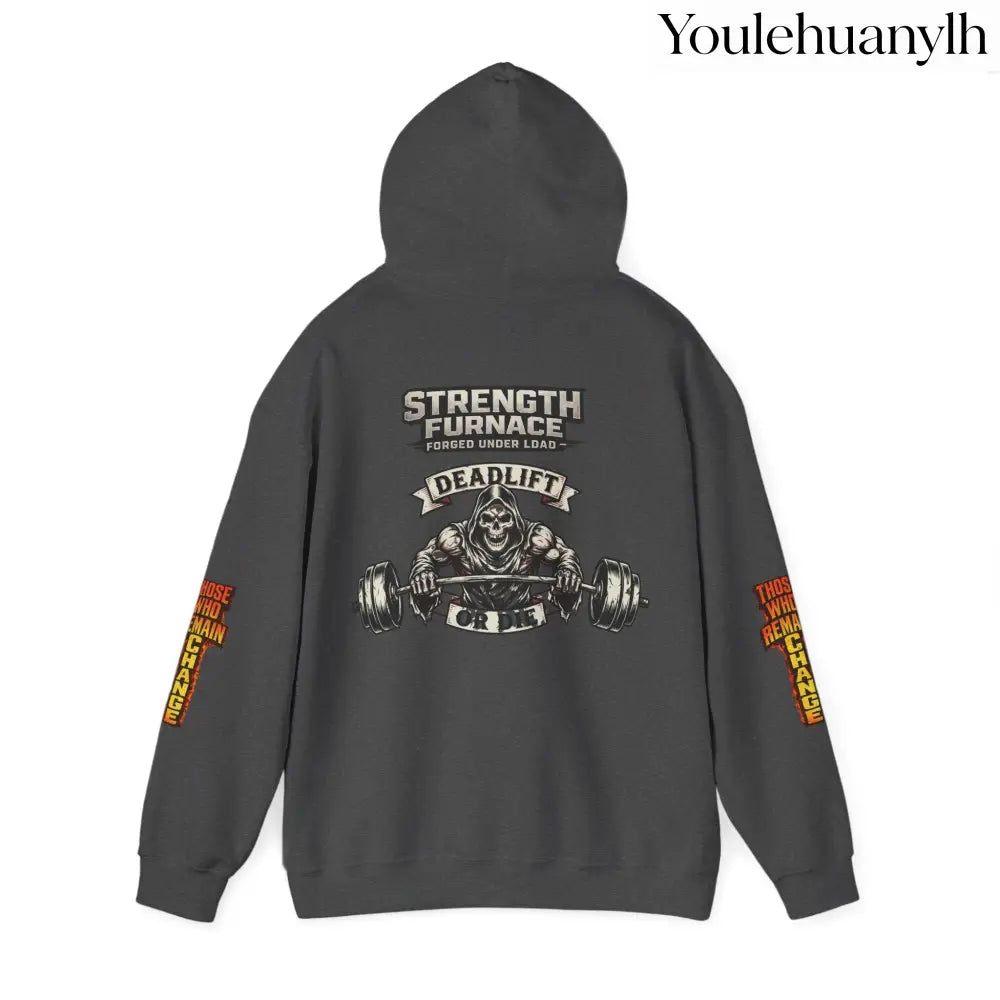 Strength Furnace Deadlift Hoodie, ’Deadlift or Die’ Weightlifting Gym Sweatshirt - Hoodie