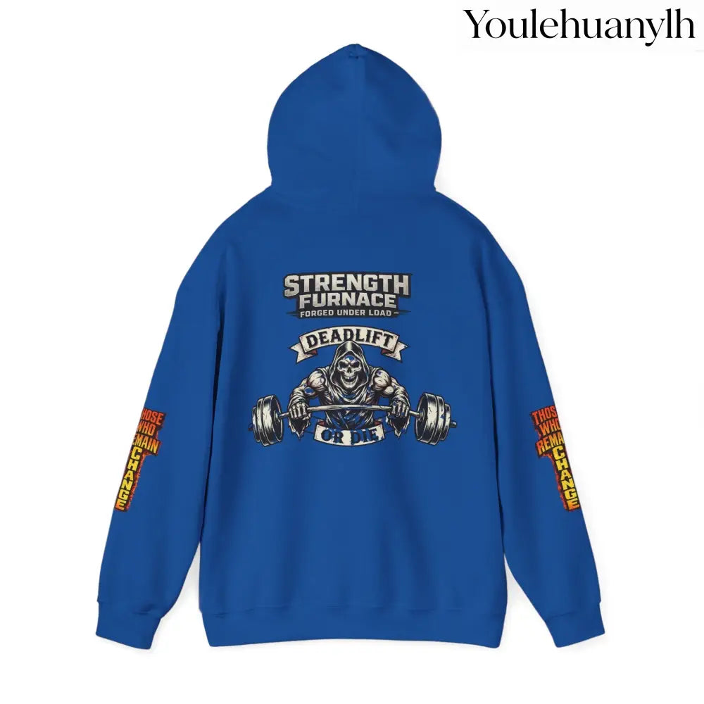 Strength Furnace Deadlift Hoodie, ’Deadlift or Die’ Weightlifting Gym Sweatshirt - Hoodie