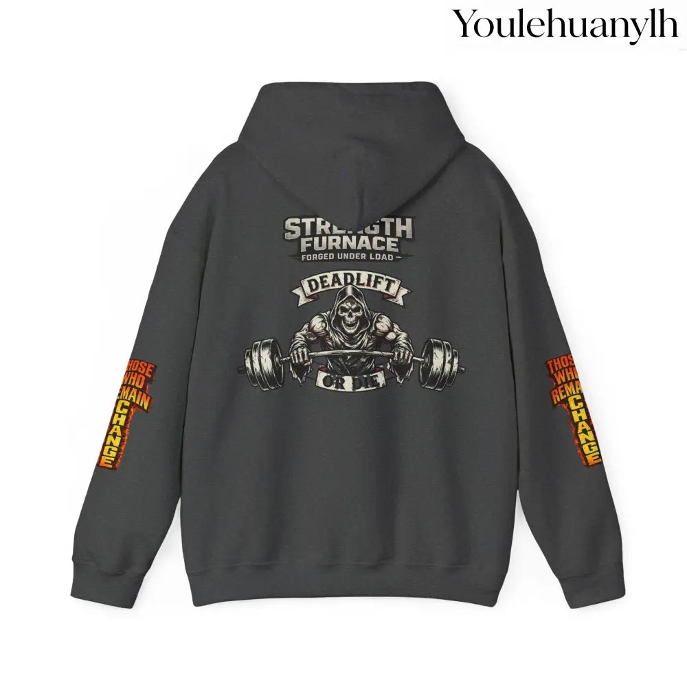 Strength Furnace Deadlift Hoodie, ’Deadlift or Die’ Weightlifting Gym Sweatshirt - Hoodie