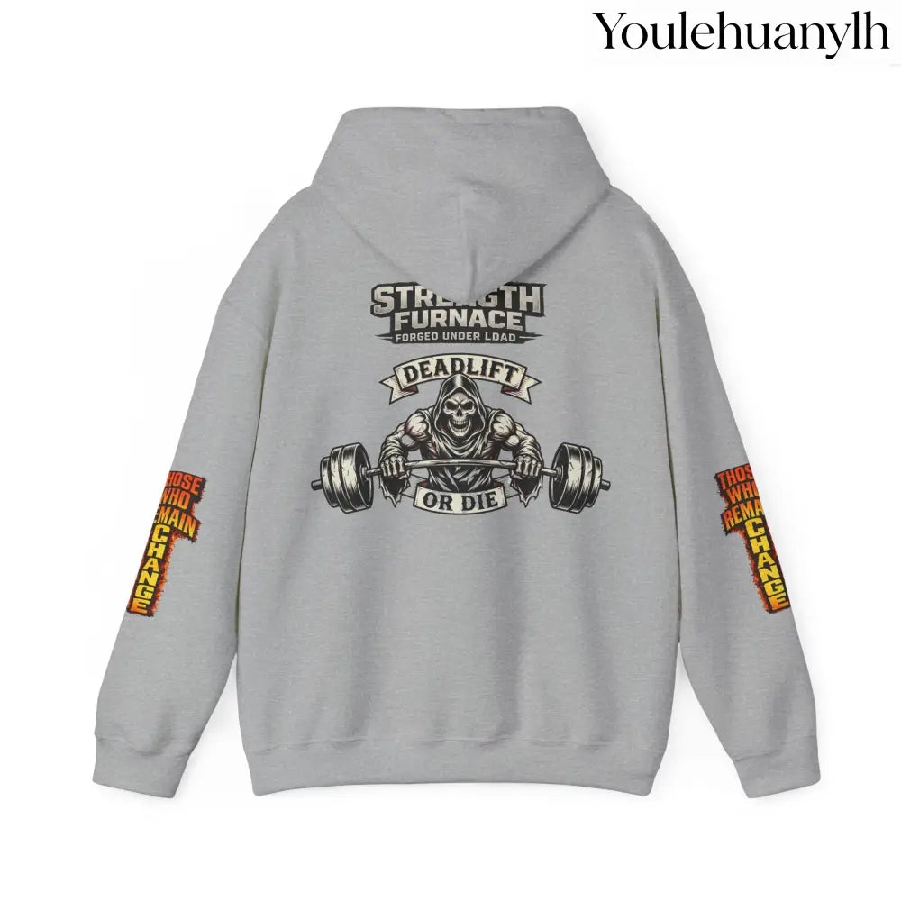 Strength Furnace Deadlift Hoodie, ’Deadlift or Die’ Weightlifting Gym Sweatshirt - Hoodie