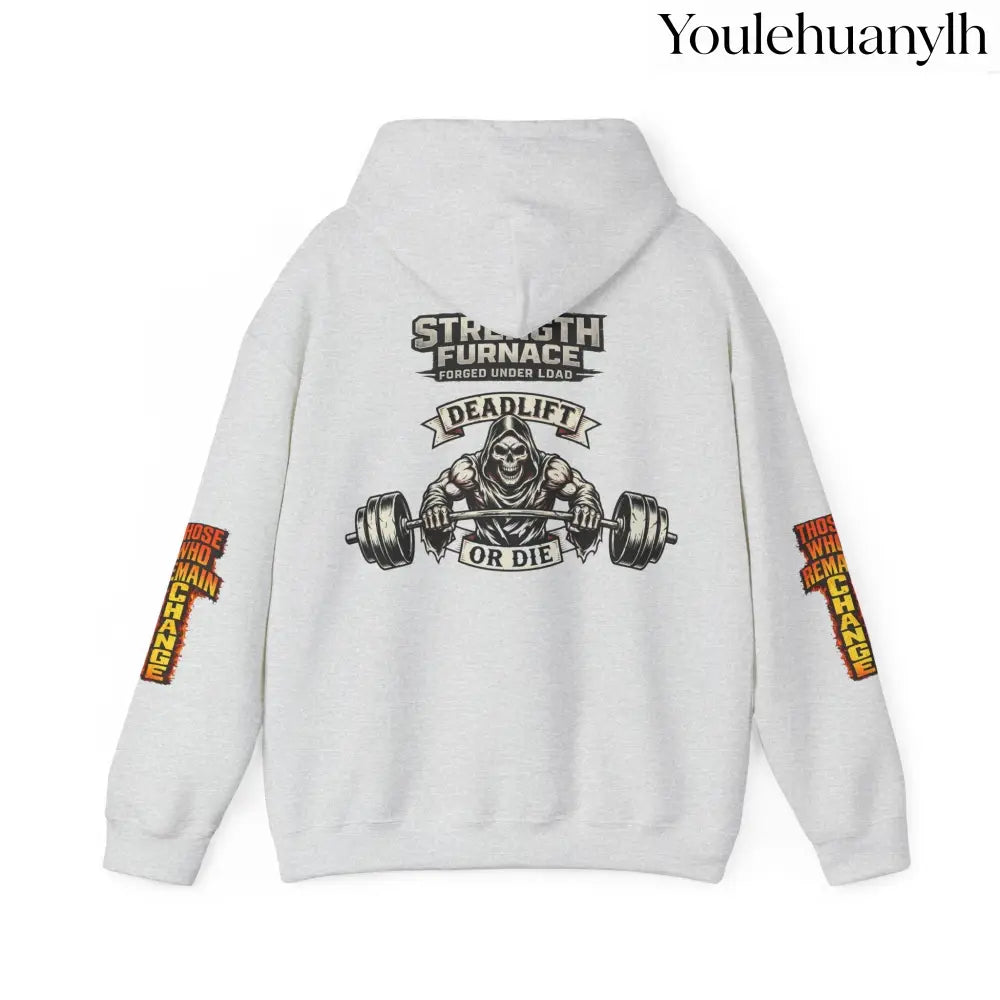 Strength Furnace Deadlift Hoodie, ’Deadlift or Die’ Weightlifting Gym Sweatshirt - Hoodie