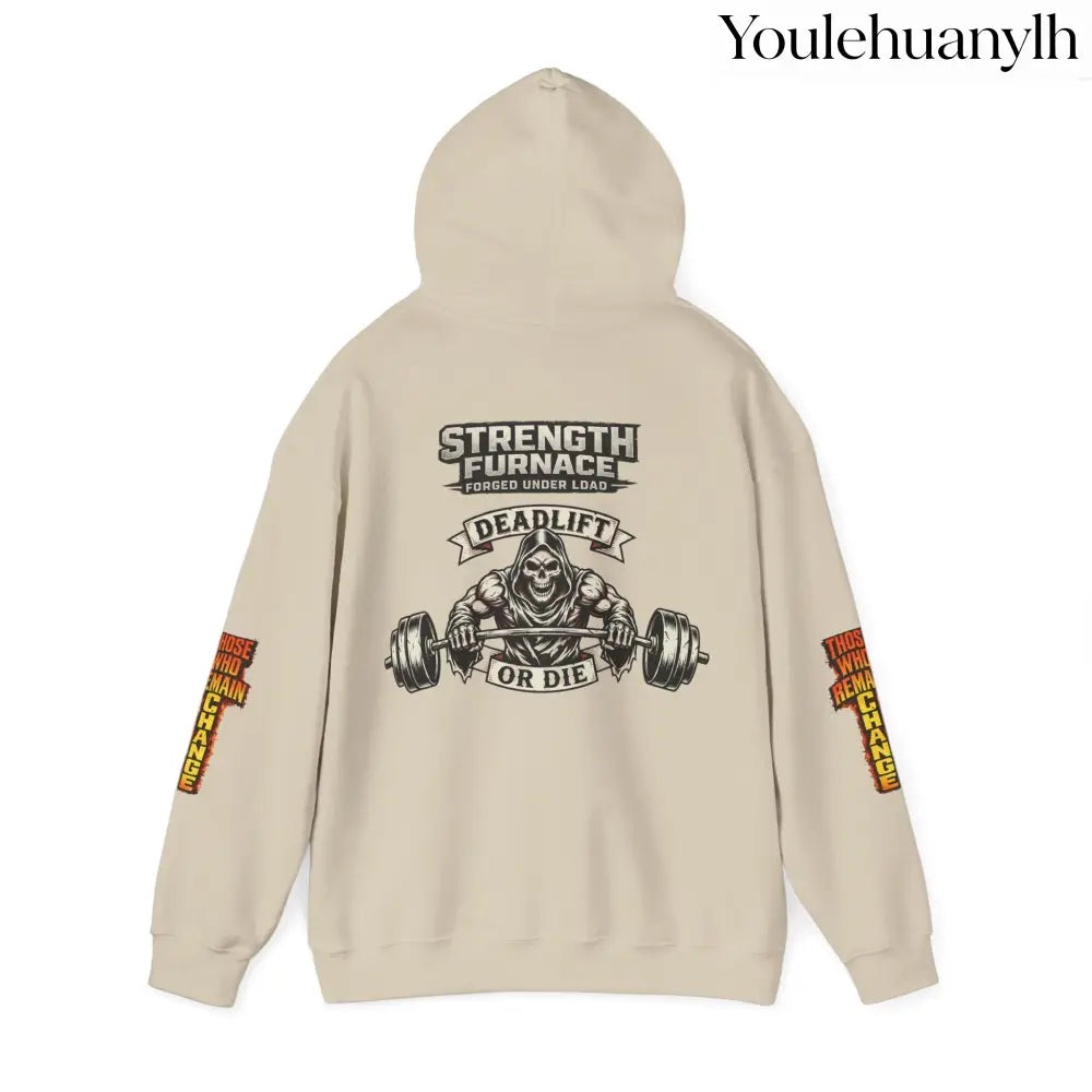 Strength Furnace Deadlift Hoodie, ’Deadlift or Die’ Weightlifting Gym Sweatshirt - Hoodie