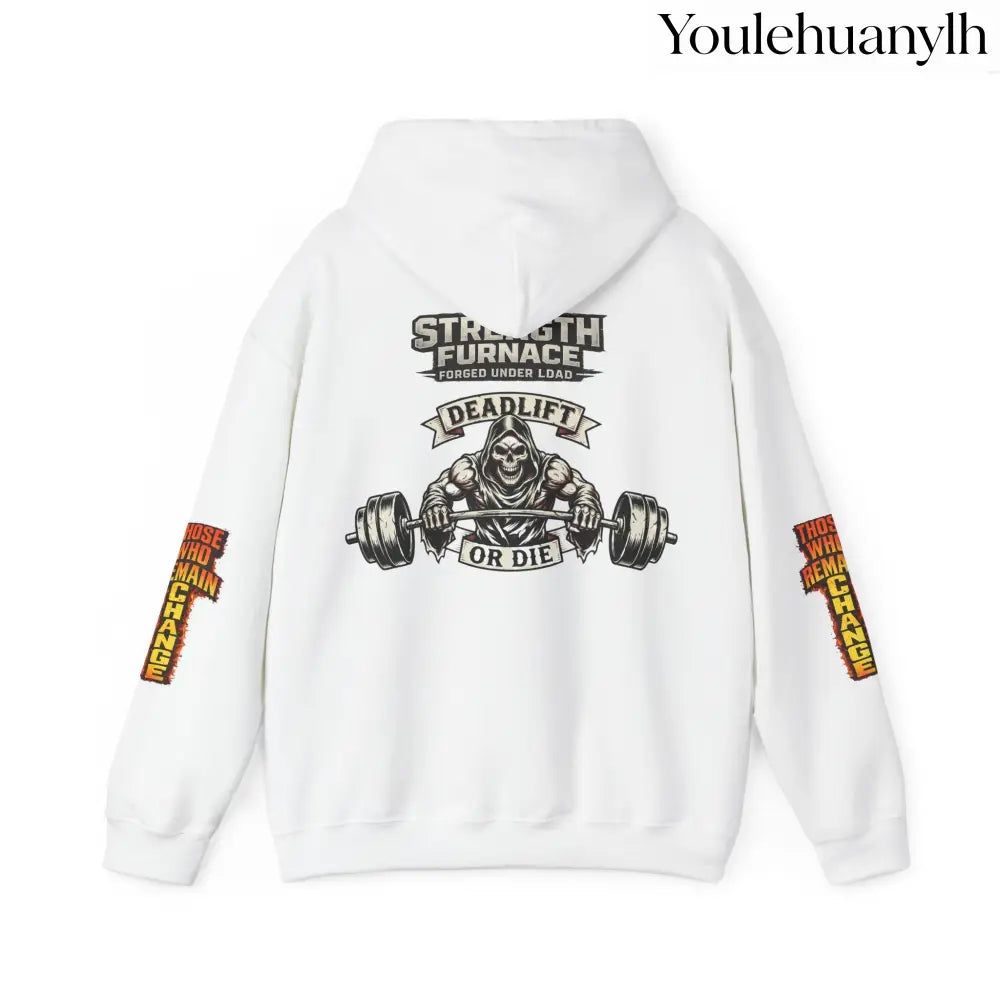 Strength Furnace Deadlift Hoodie, ’Deadlift or Die’ Weightlifting Gym Sweatshirt - Hoodie