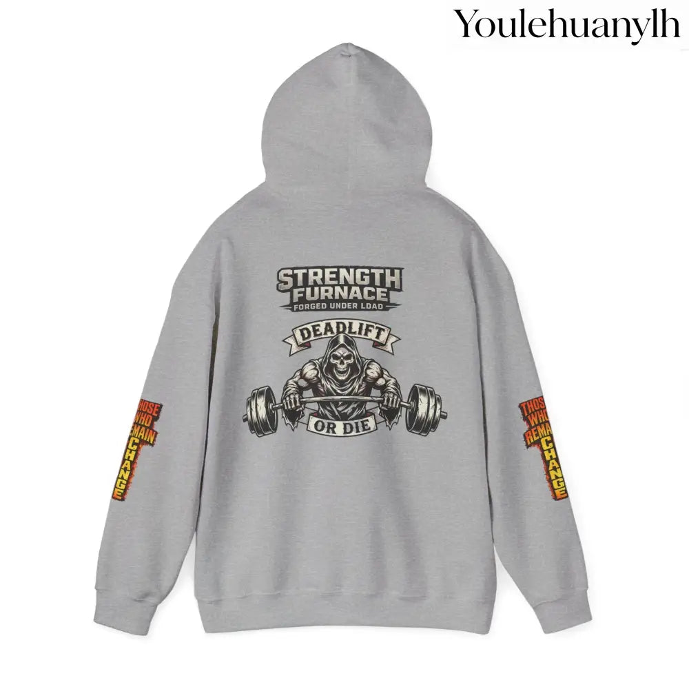Strength Furnace Deadlift Hoodie, ’Deadlift or Die’ Weightlifting Gym Sweatshirt - Hoodie