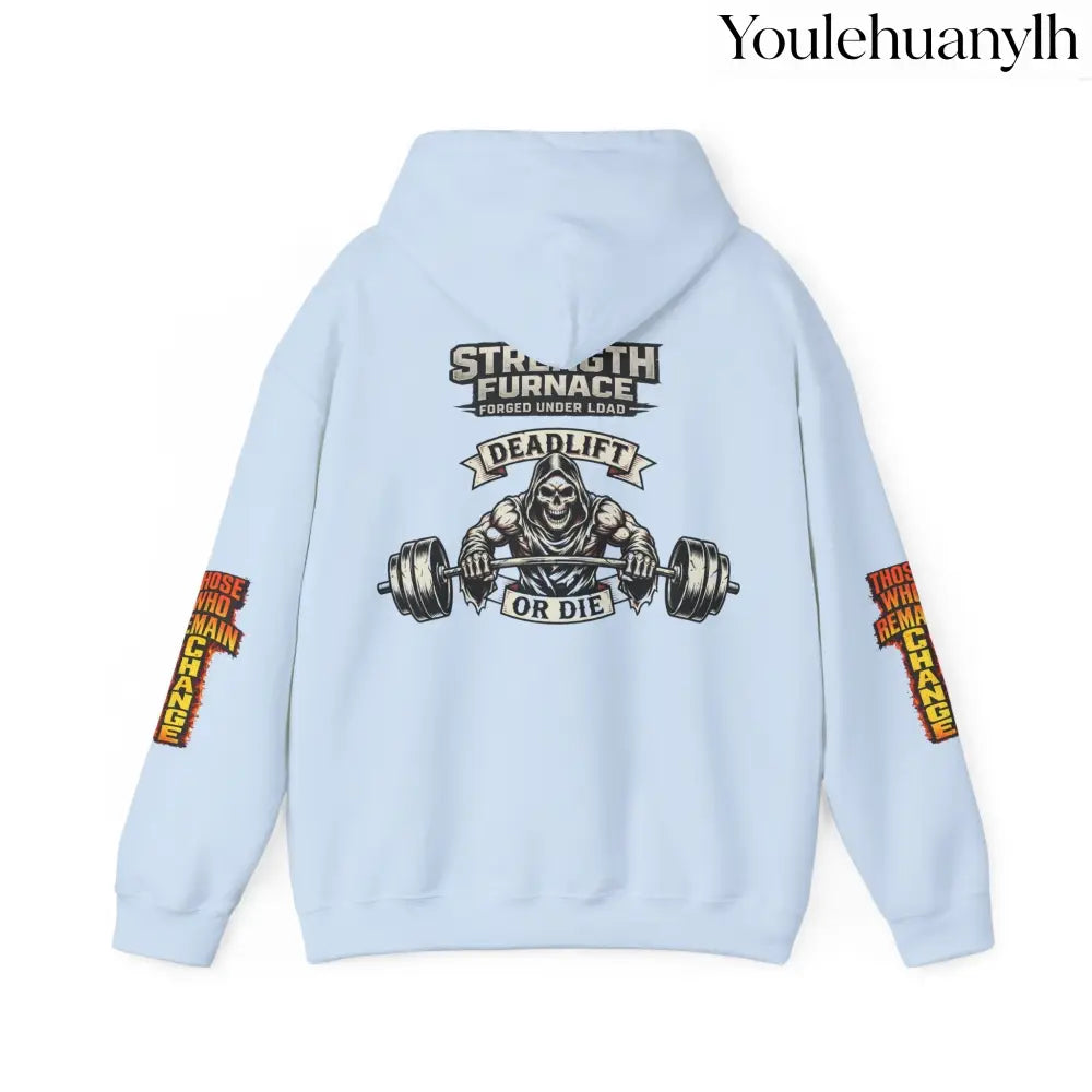 Strength Furnace Deadlift Hoodie, ’Deadlift or Die’ Weightlifting Gym Sweatshirt - Hoodie