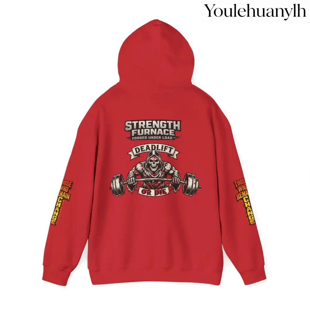 Strength Furnace Deadlift Hoodie, ’Deadlift or Die’ Weightlifting Gym Sweatshirt - Hoodie