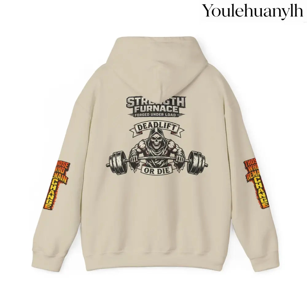Strength Furnace Deadlift Hoodie, ’Deadlift or Die’ Weightlifting Gym Sweatshirt - Hoodie