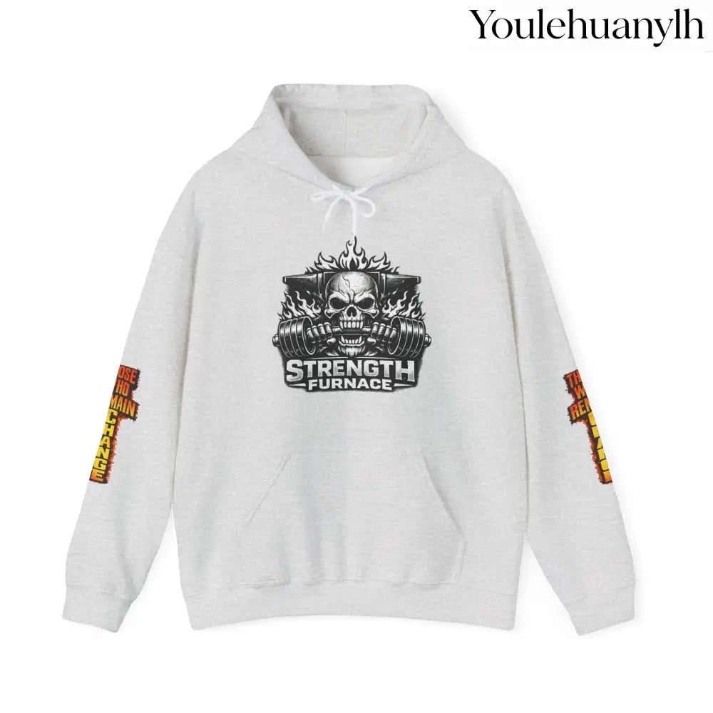 Strength Furnace Deadlift Hoodie, ’Deadlift or Die’ Weightlifting Gym Sweatshirt - Ash / S - Hoodie