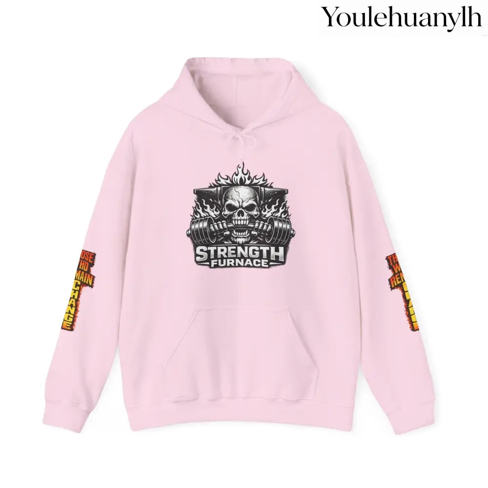 Strength Furnace Deadlift Hoodie, ’Deadlift or Die’ Weightlifting Gym Sweatshirt - Light Pink / S - Hoodie