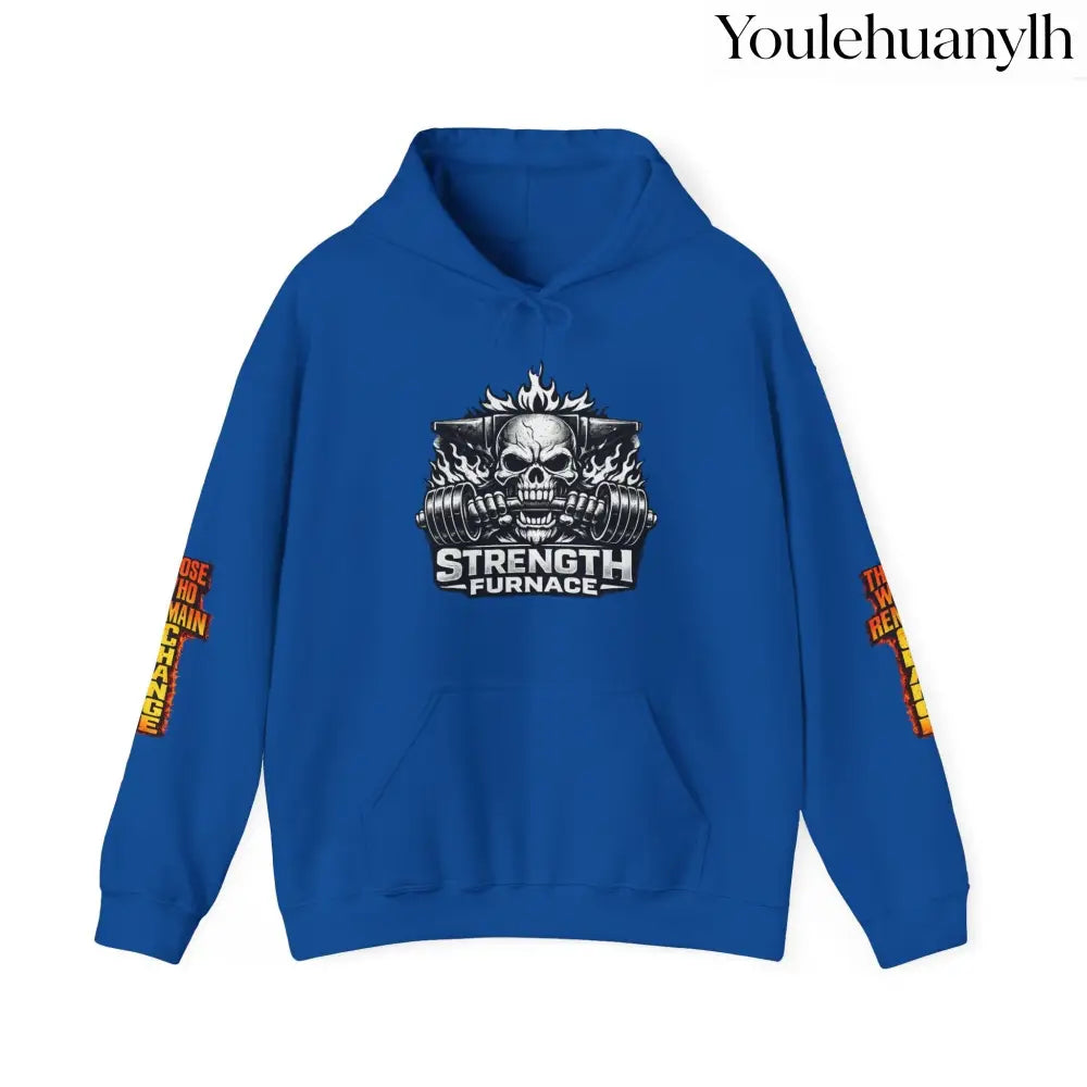 Strength Furnace Deadlift Hoodie, ’Deadlift or Die’ Weightlifting Gym Sweatshirt - Royal / S - Hoodie