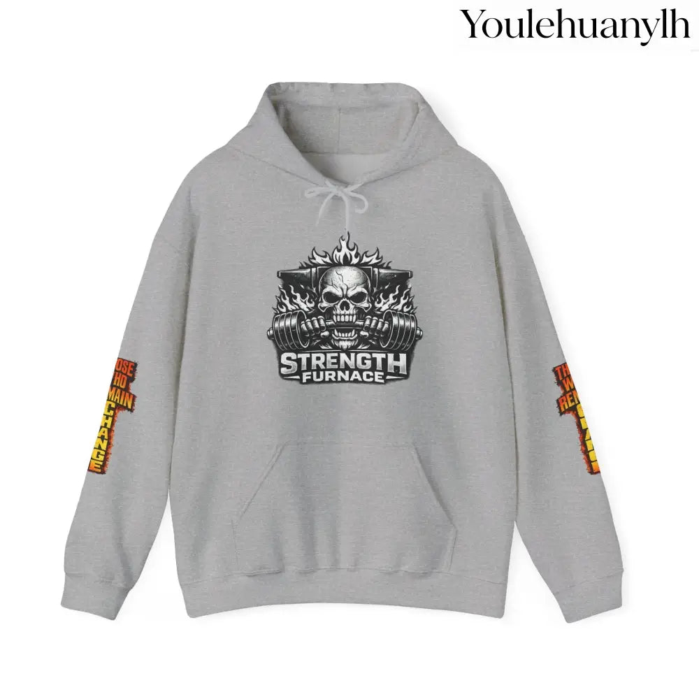 Strength Furnace Deadlift Hoodie, ’Deadlift or Die’ Weightlifting Gym Sweatshirt - Sport Grey / S - Hoodie