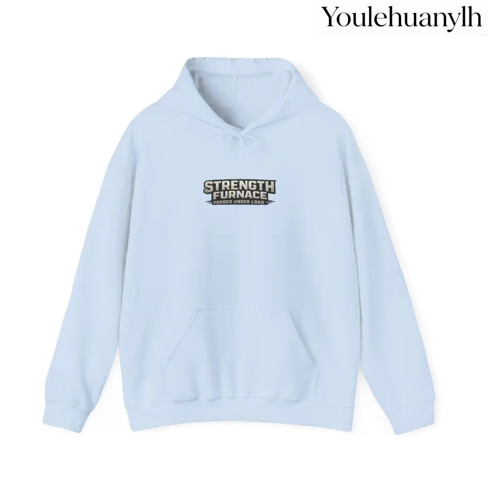 Strength Furnace Hoodie, ’We Lifting Jdog’ Weightlifting Gym Hoodie - S / Light Blue - Hoodie