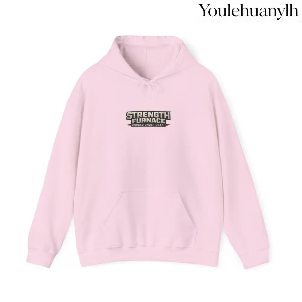 Strength Furnace Hoodie, ’We Lifting Jdog’ Weightlifting Gym Hoodie - S / Light Pink - Hoodie