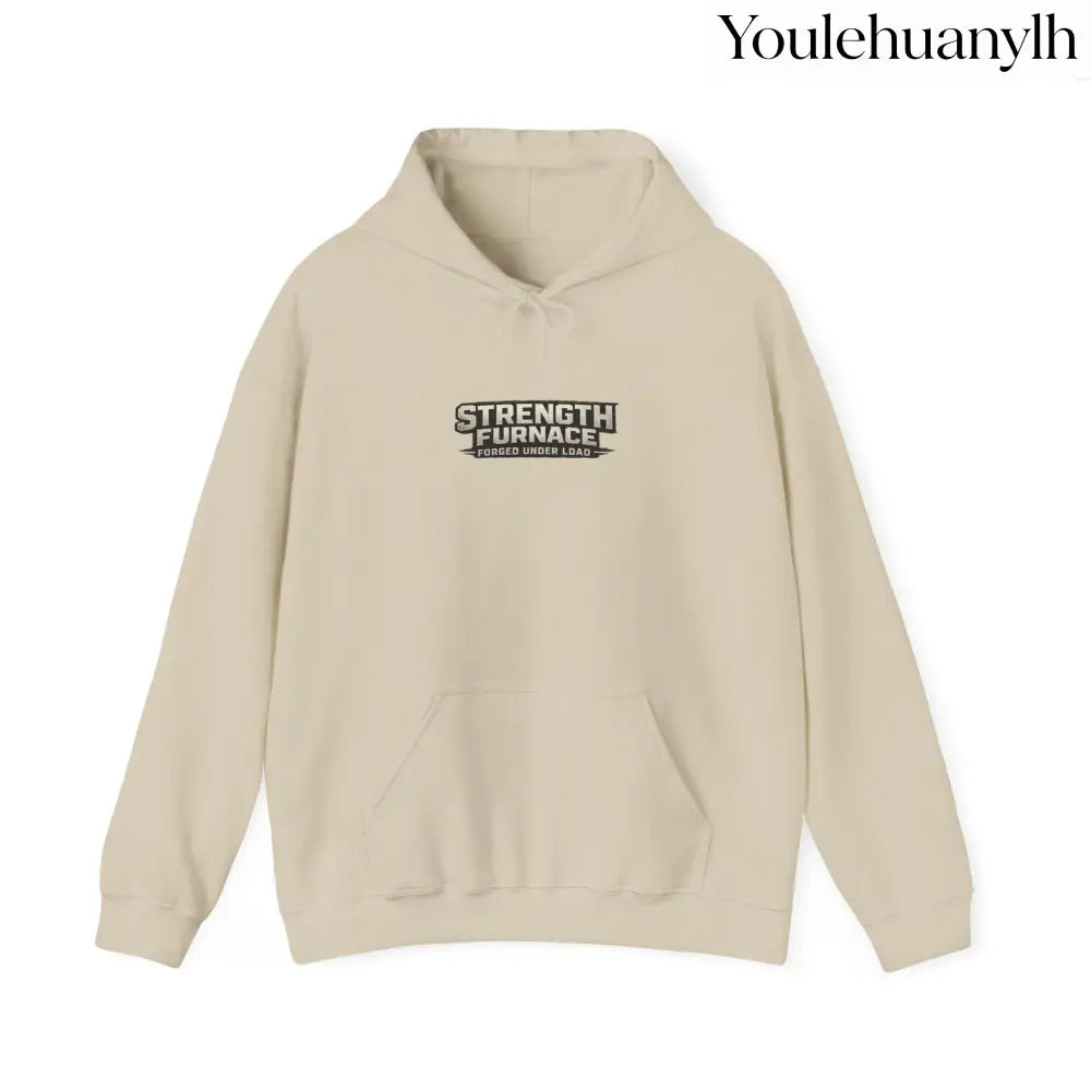 Strength Furnace Hoodie, ’We Lifting Jdog’ Weightlifting Gym Hoodie - S / Sand - Hoodie