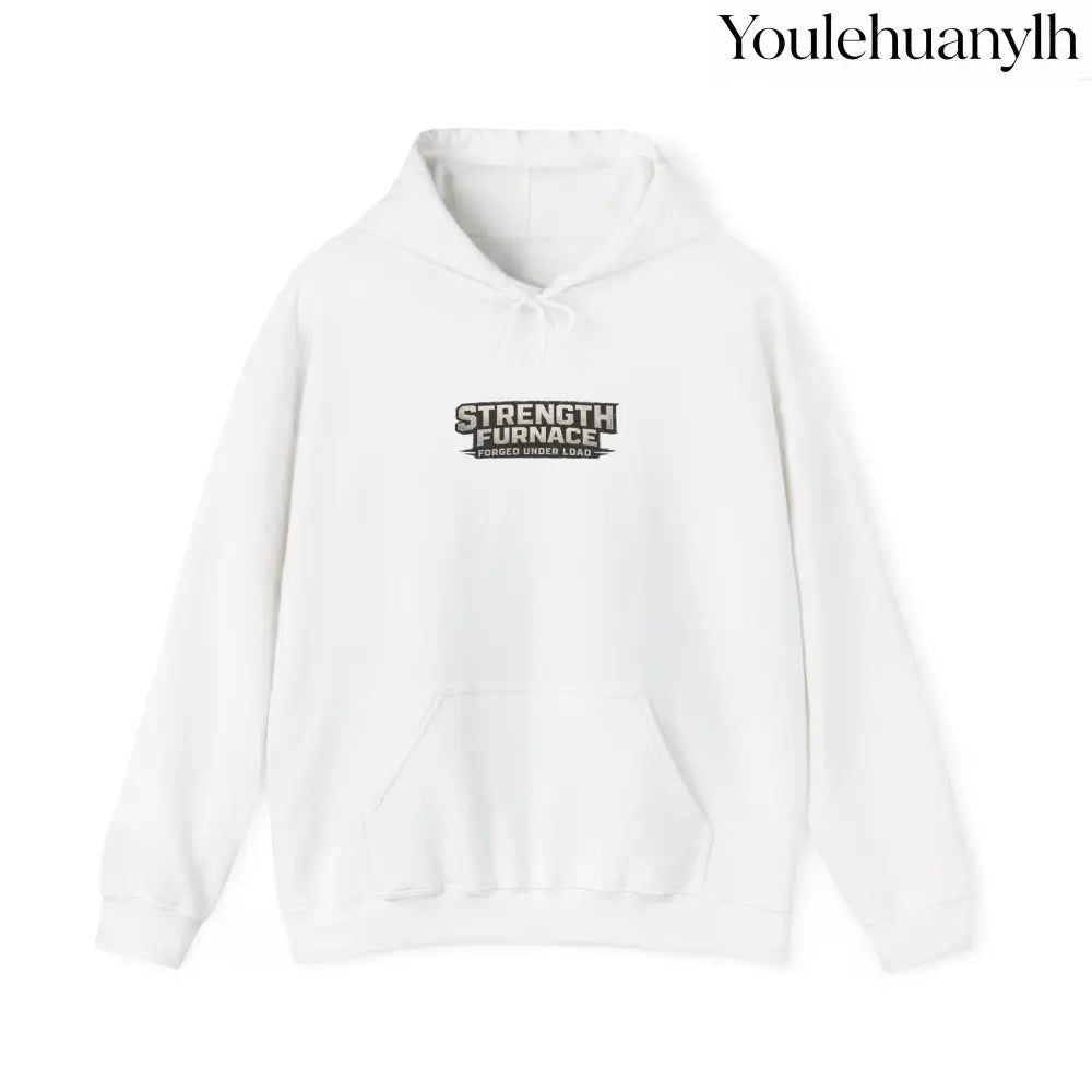 Strength Furnace Hoodie, ’We Lifting Jdog’ Weightlifting Gym Hoodie - S / White - Hoodie