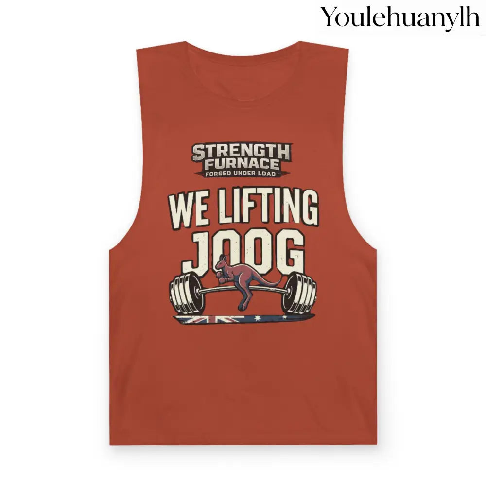 Strength Furnace ’We Lifting 100G’ Gym Tank Top, Skull & Barbell Workout Shirt - Tank Top