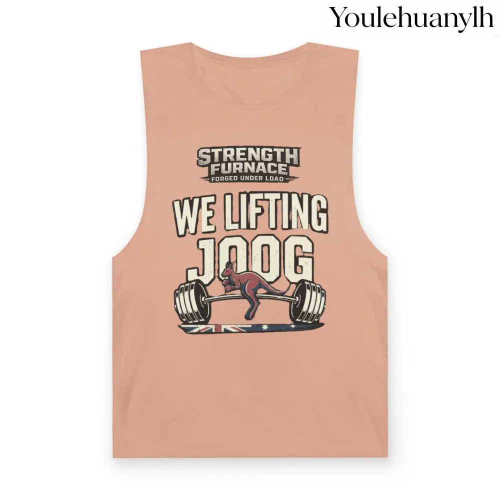 Strength Furnace ’We Lifting 100G’ Gym Tank Top, Skull & Barbell Workout Shirt - Tank Top