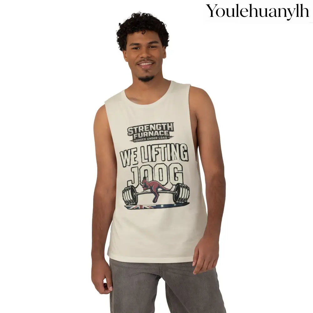 Strength Furnace ’We Lifting 100G’ Gym Tank Top, Skull & Barbell Workout Shirt - Tank Top
