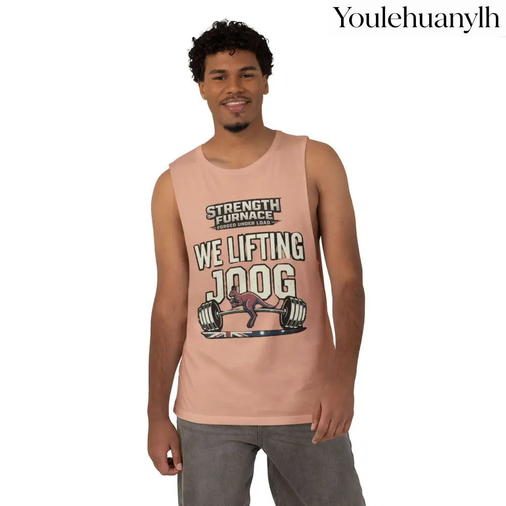 Strength Furnace ’We Lifting 100G’ Gym Tank Top, Skull & Barbell Workout Shirt - Tank Top