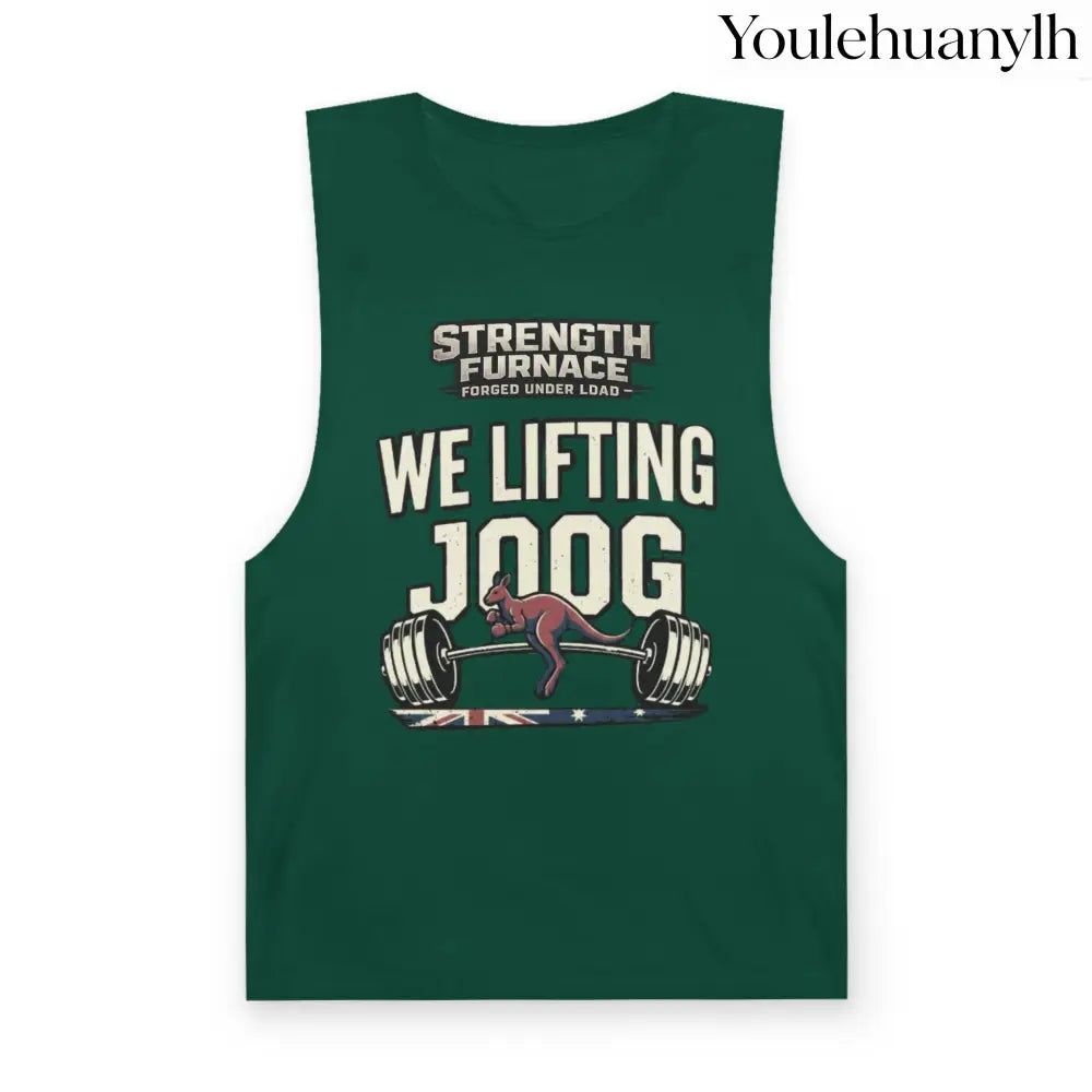Strength Furnace ’We Lifting 100G’ Gym Tank Top, Skull & Barbell Workout Shirt - Tank Top