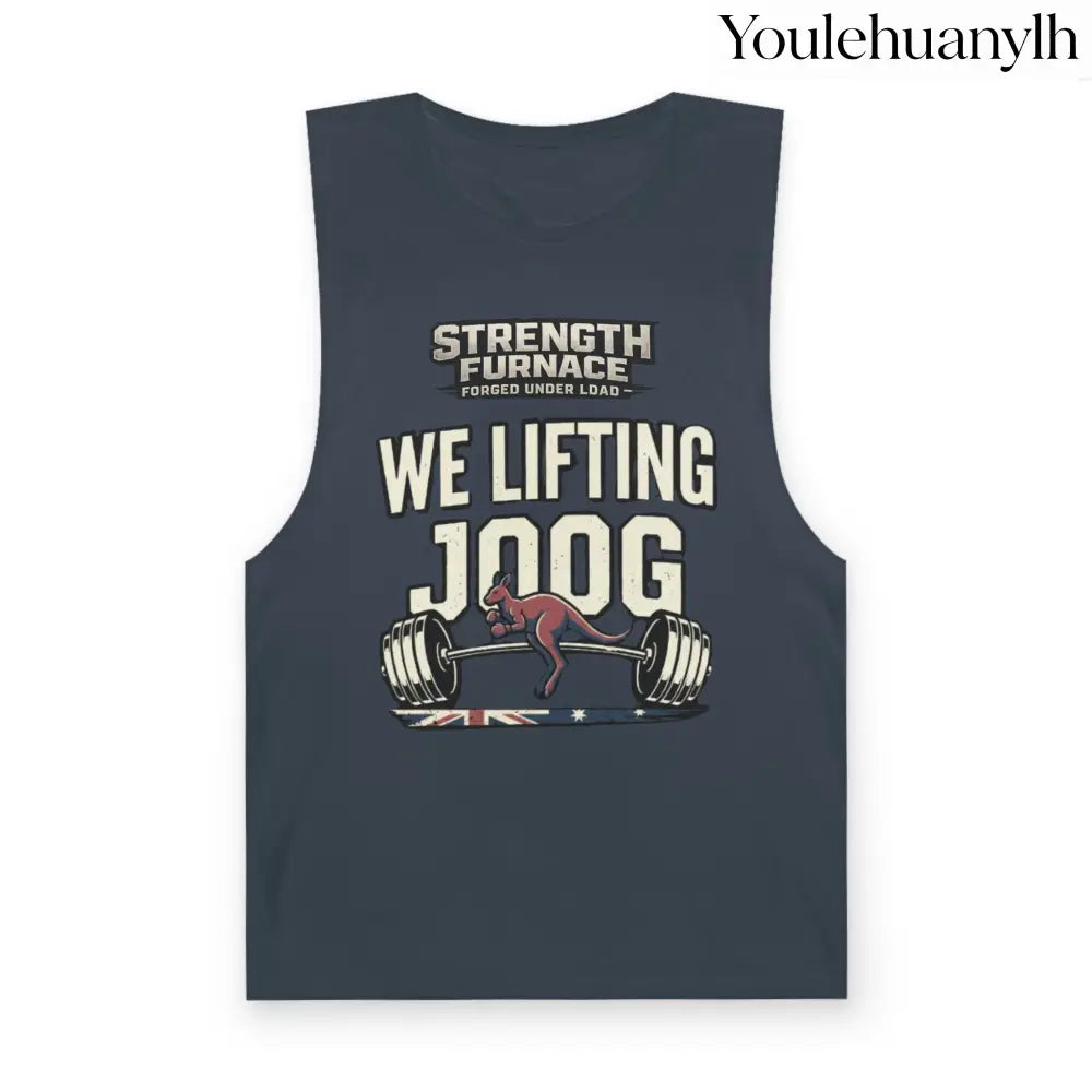 Strength Furnace ’We Lifting 100G’ Gym Tank Top, Skull & Barbell Workout Shirt - Tank Top