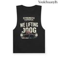 Strength Furnace ’We Lifting 100G’ Gym Tank Top, Skull & Barbell Workout Shirt - Black / XS - Tank Top