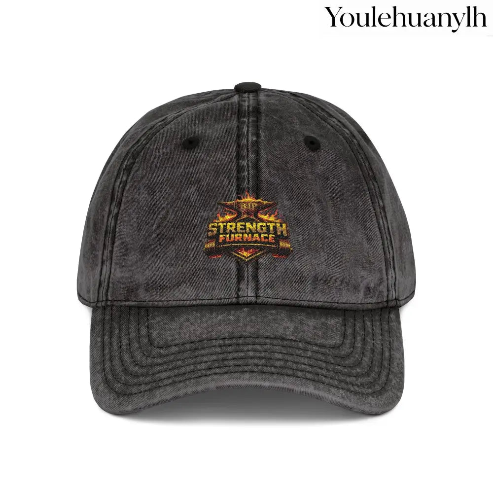 Vintage Embroidered Cap - One size / Black - Hats