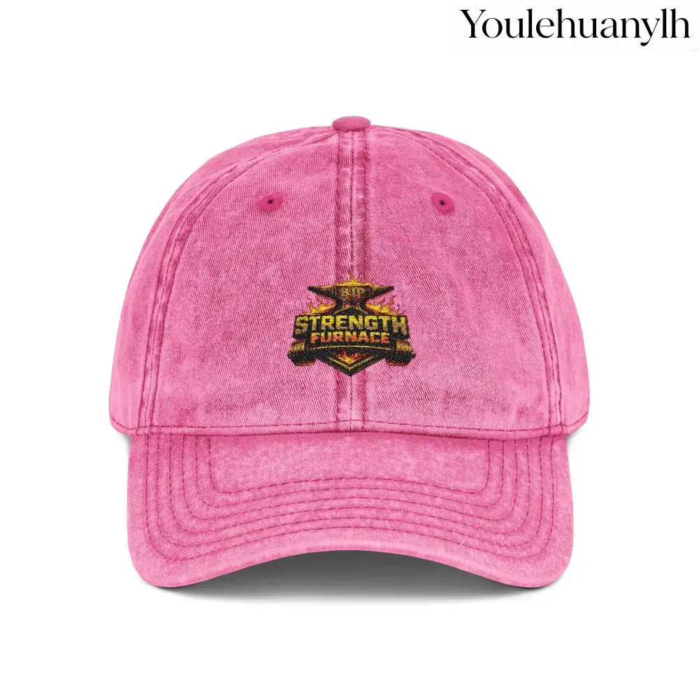 Vintage Embroidered Cap - One size / Pink - Hats